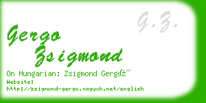 gergo zsigmond business card